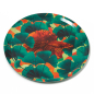 Preview: Gangzai round Tray, Orangino paint Lacquer multicolor, side